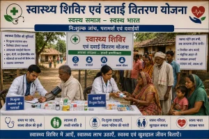 स्वास्थ्य शिविर एवं दवाई वितरण योजना